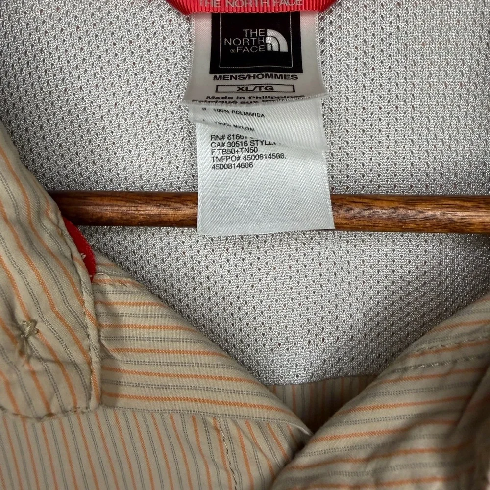 The North Face Utility Outdoor Blue & Tan Hiking Fishing Shirt Men’s Size XL